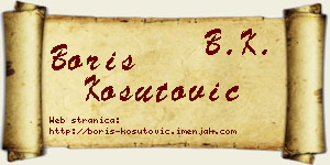 Boris Košutović vizit kartica